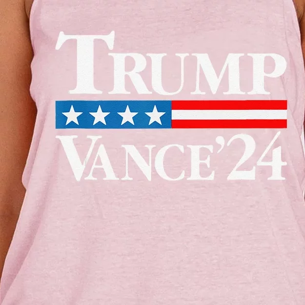 Trump Vance 2024 For President Vp Usa Election Patriotic Women's Knotted Racerback Tank