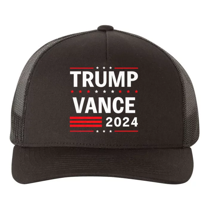 Trump Vance 2024 Vice President America Flag Usa Vote Yupoong Adult 5-Panel Trucker Hat