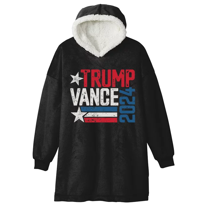 Trump Vance 2024 S Vintage Distressed Trump Vance 2024 Hooded Wearable Blanket