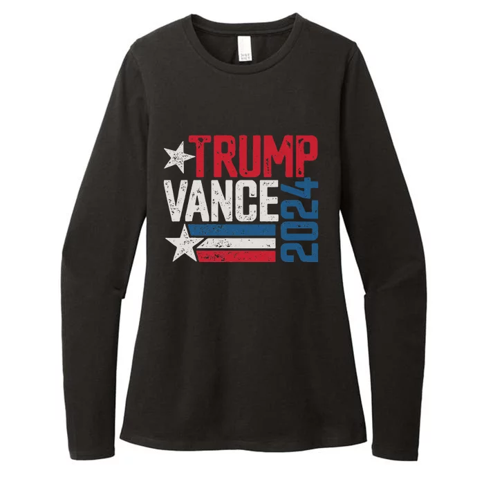 Trump Vance 2024 S Vintage Distressed Trump Vance 2024 Womens CVC Long Sleeve Shirt