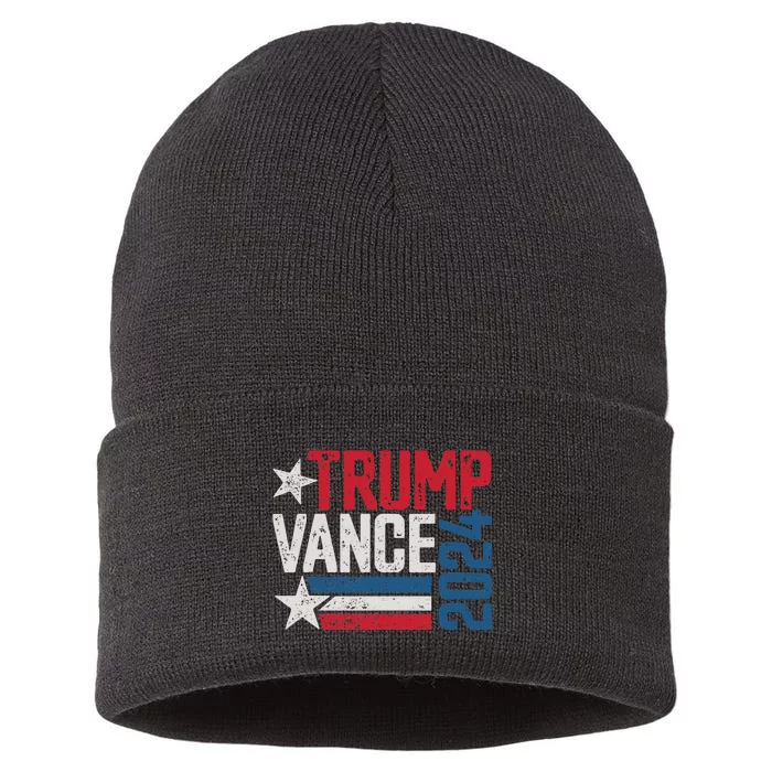 Trump Vance 2024 S Vintage Distressed Trump Vance 2024 Sustainable Knit Beanie