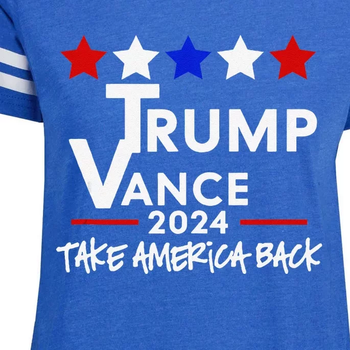 Trump Vance 2024 Take America Back Enza Ladies Jersey Football T-Shirt