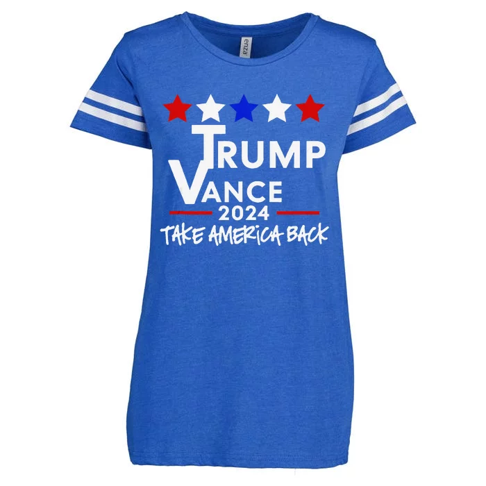 Trump Vance 2024 Take America Back Enza Ladies Jersey Football T-Shirt