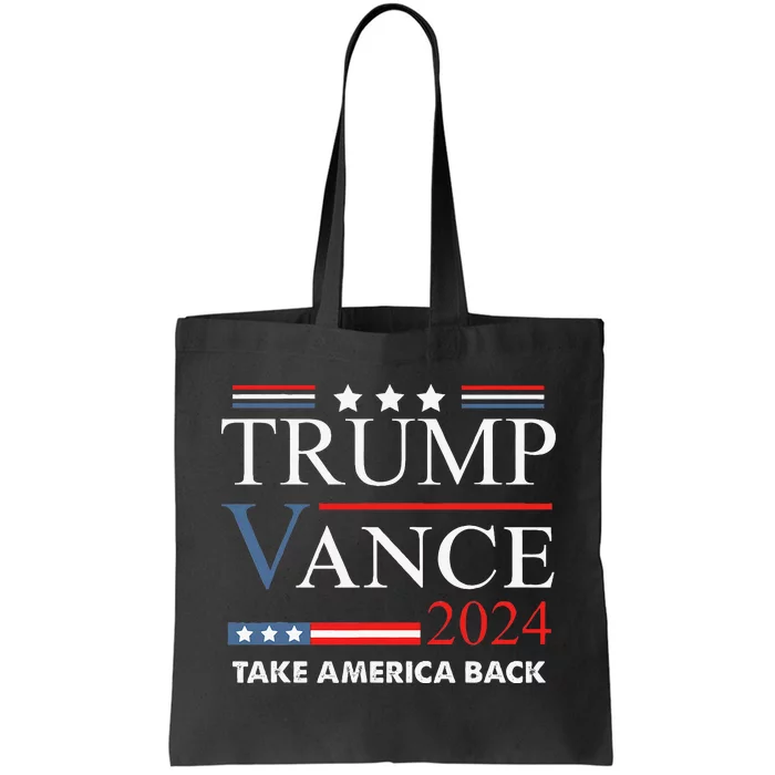 Trump Vance 2024 Us Flag Vintage Election President 2024 Tote Bag