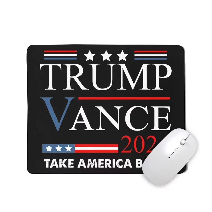 Trump Vance 2024 Us Flag Vintage Election President 2024 Mousepad