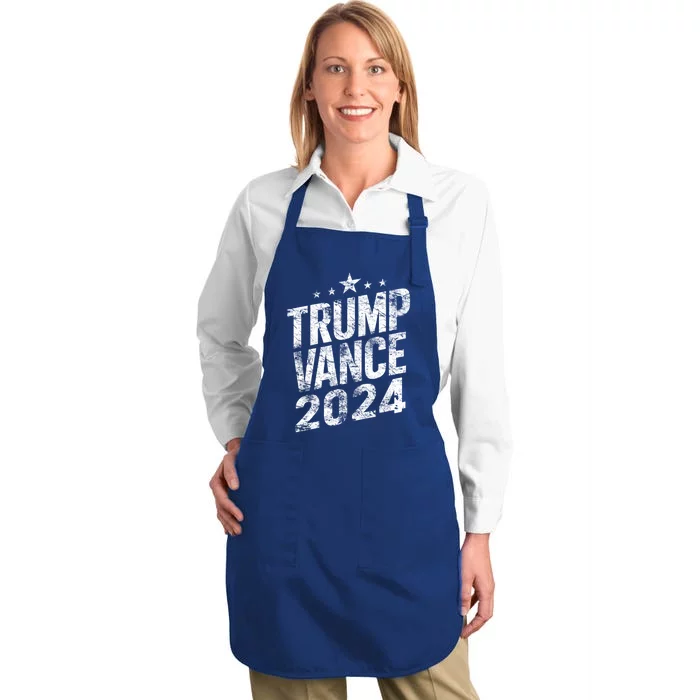 Trump Vance 2024 Take America Back Vintage Cute Gift Full-Length Apron With Pocket