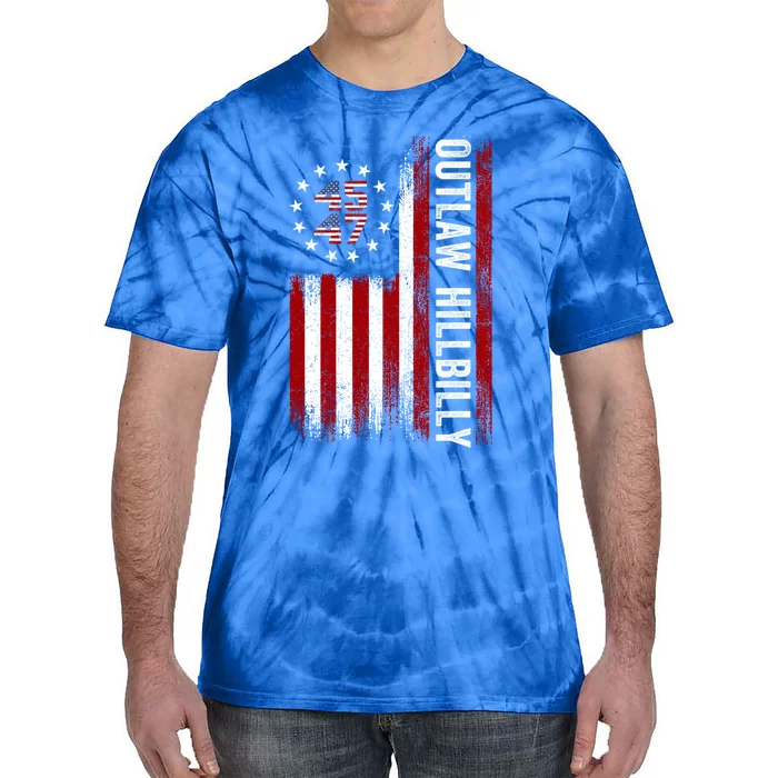 Trump Vance 2024 Donald Trump J D Vance Outlaw Hillbilly Gift Tie-Dye T-Shirt