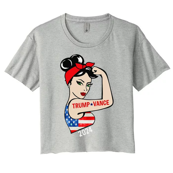 Trump Vance 2024 Vp Vice President America Election Women's Crop Top Tee