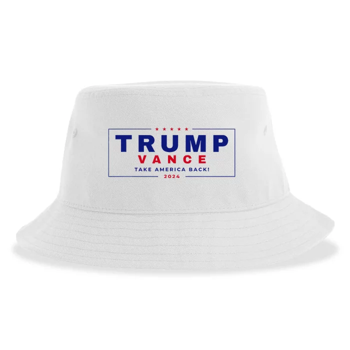 Trump Vance 2024 Donald Trump J.D. Vance Take America Back Sustainable Bucket Hat