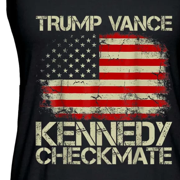 Trump Vance 2024 Trump Vance Kennedy Checkmate Ladies Essential Flowy Tank