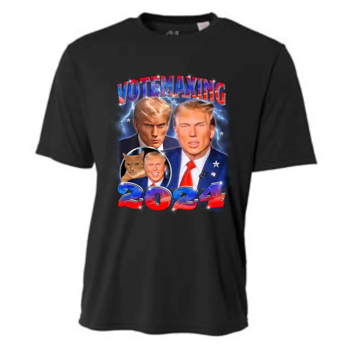 Trump Votemaxing 2024 Looksmaxxing Funny Mewing Meme Meaningful Gift Cooling Performance Crew T-Shirt