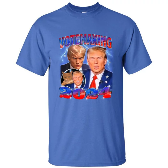 Trump Votemaxing 2024 Looksmaxxing Funny Mewing Meme Meaningful Gift Tall T-Shirt