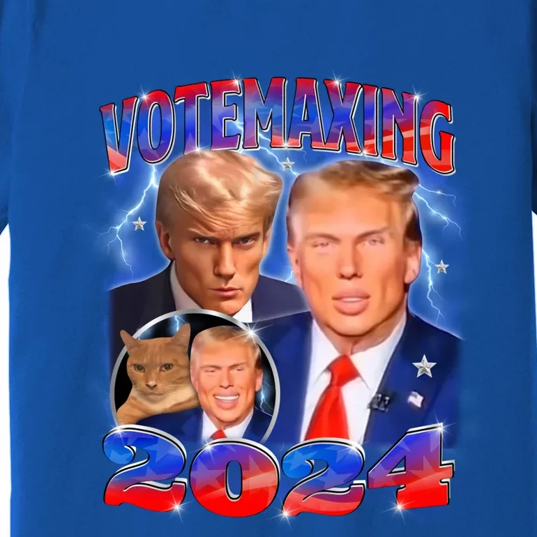 Trump Votemaxing 2024 Looksmaxxing Funny Mewing Meme Meaningful Gift Premium T-Shirt