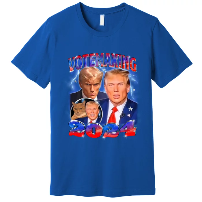 Trump Votemaxing 2024 Looksmaxxing Funny Mewing Meme Meaningful Gift Premium T-Shirt