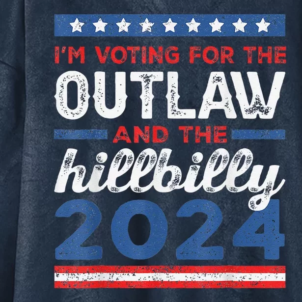 Trump Vance 2024 Donald J.D. Outlaw And The Hillbilly Hooded Wearable Blanket