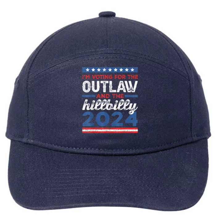 Trump Vance 2024 Donald J.D. Outlaw And The Hillbilly 7-Panel Snapback Hat