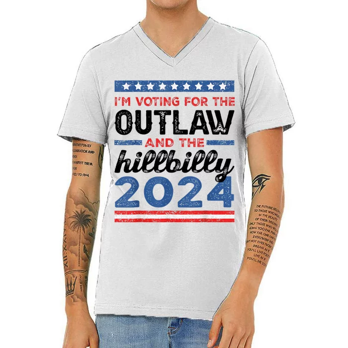 Trump Vance 2024 Donald J.D. Outlaw And The Hillbilly V-Neck T-Shirt