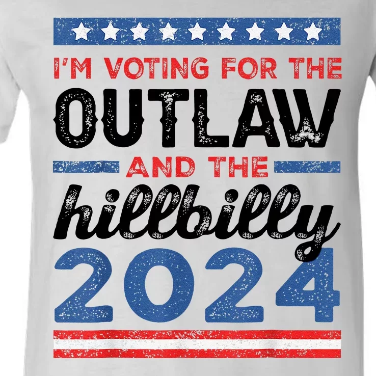 Trump Vance 2024 Donald J.D. Outlaw And The Hillbilly V-Neck T-Shirt