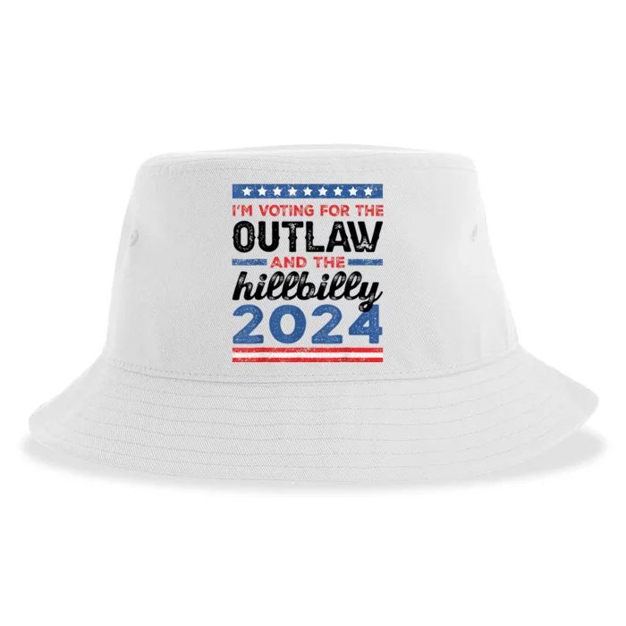 Trump Vance 2024 Donald J.D. Outlaw And The Hillbilly Sustainable Bucket Hat