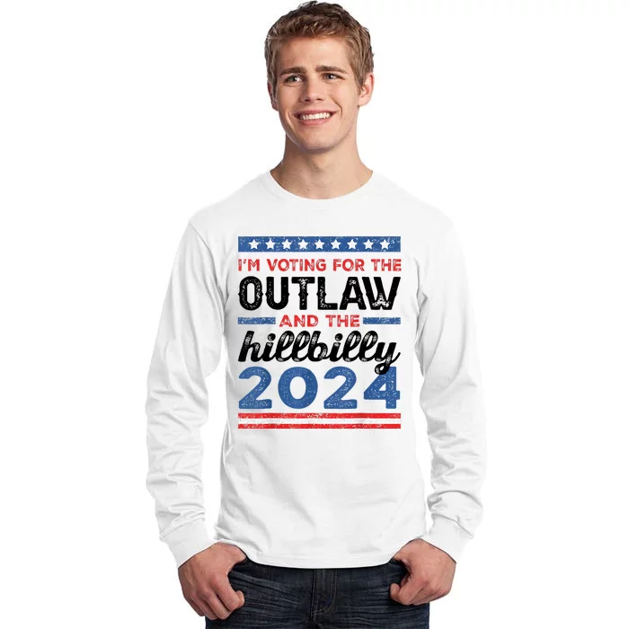 Trump Vance 2024 Donald J.D. Outlaw And The Hillbilly Tall Long Sleeve T-Shirt