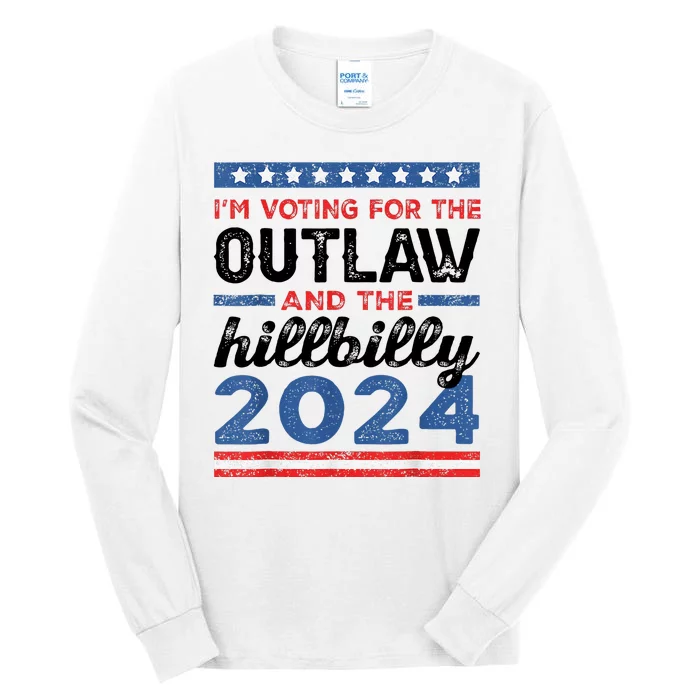 Trump Vance 2024 Donald J.D. Outlaw And The Hillbilly Tall Long Sleeve T-Shirt