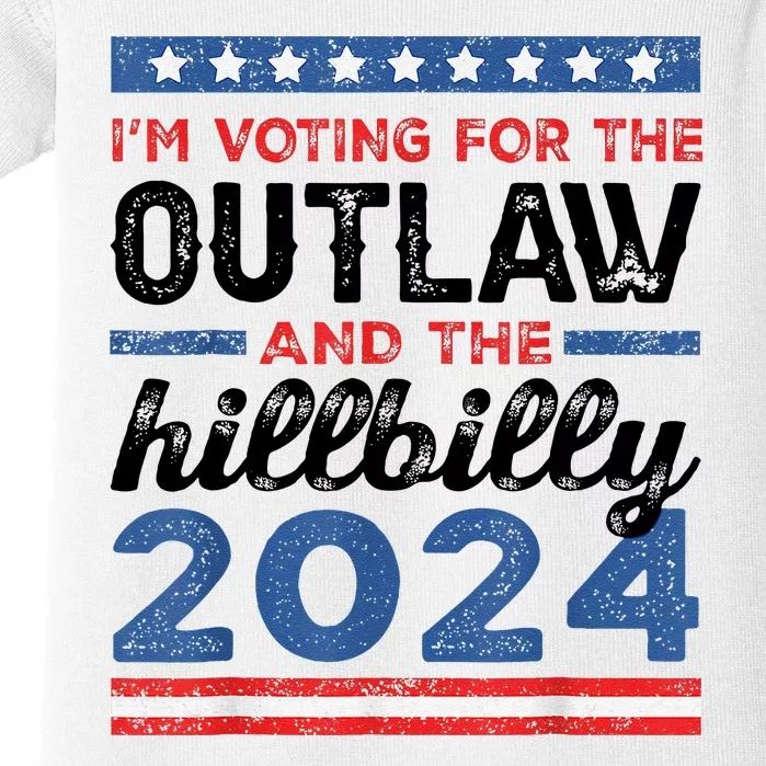 Trump Vance 2024 Donald J.D. Outlaw And The Hillbilly Baby Bodysuit