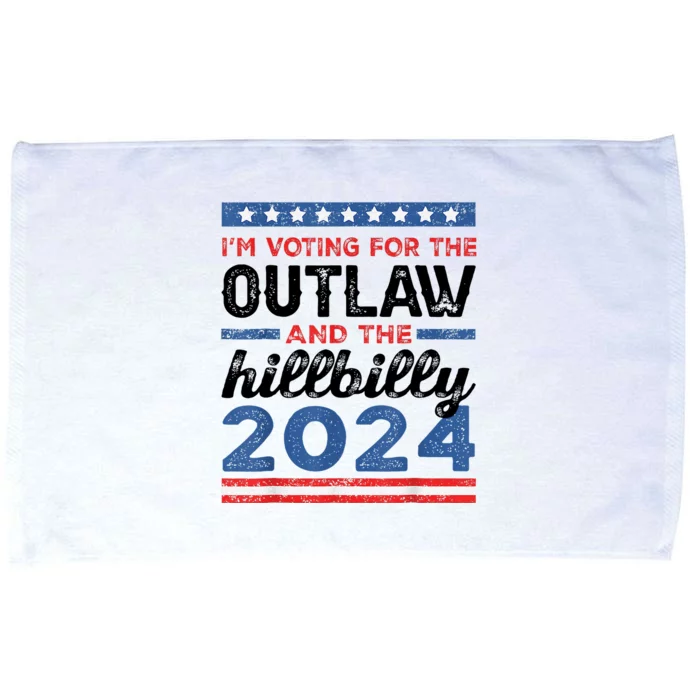 Trump Vance 2024 Donald J.D. Outlaw And The Hillbilly Microfiber Hand Towel