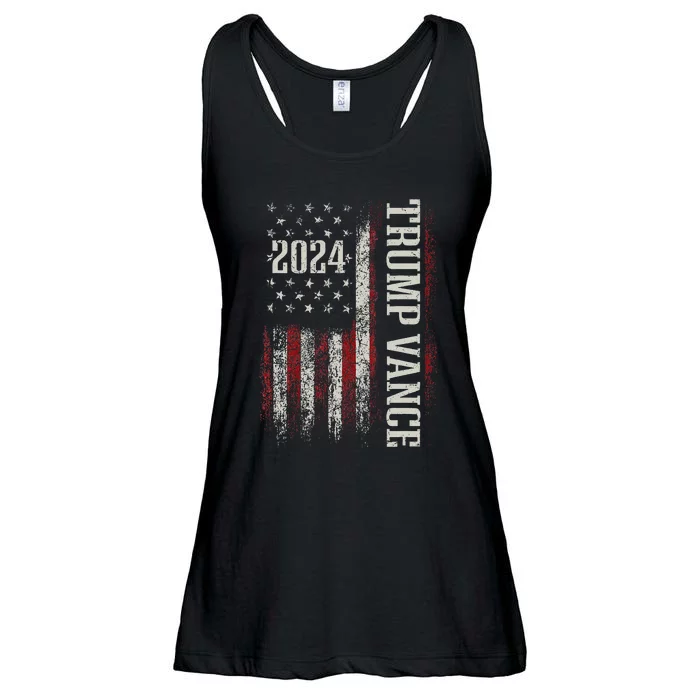 Trump Vance 2024 President Trump Supporter Reelection Ladies Essential Flowy Tank