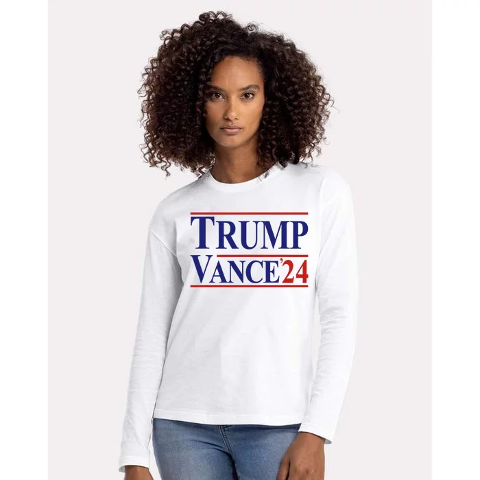 Trump Vance 24 Womens Cotton Relaxed Long Sleeve T-Shirt