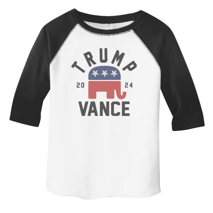 Trump Vance 2024 President Trump Supporter Reelection Toddler Fine Jersey T-Shirt