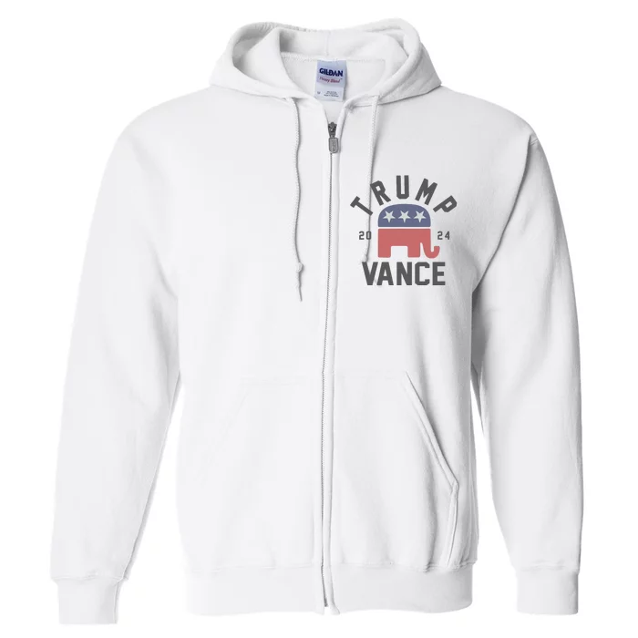 Trump Vance 2024 President Trump Supporter Reelection Full Zip Hoodie