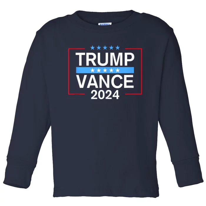 Trump Vance 2024 Trump Style Toddler Long Sleeve Shirt