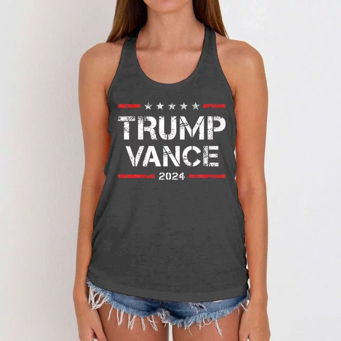 Trump Vance 2024 Vintage Women's Knotted Racerback Tank