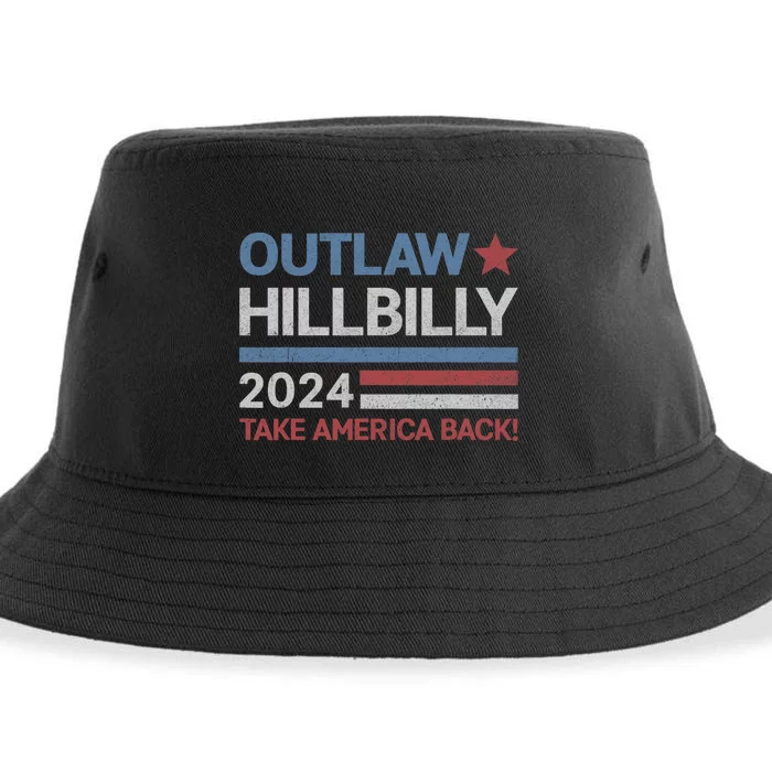 Trump Vance 2024 Donald Trump J.D. Vance Outlaw Hillbilly Sustainable Bucket Hat