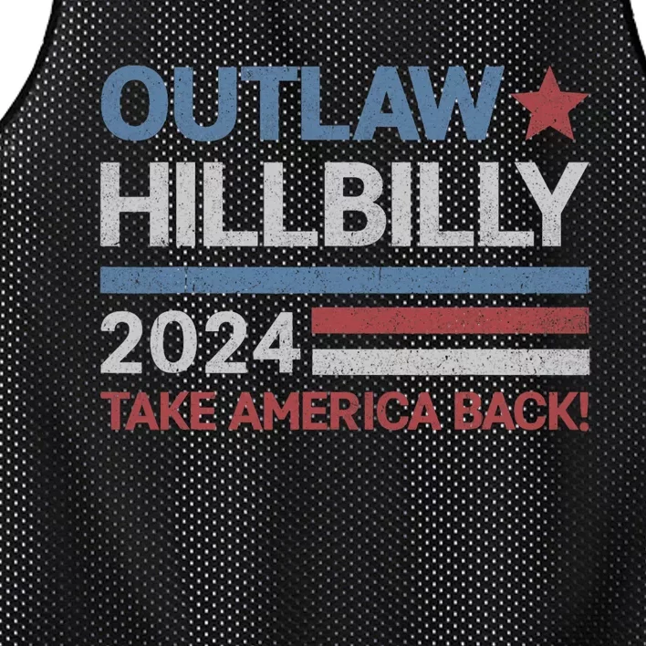 Trump Vance 2024 Donald Trump J.D. Vance Outlaw Hillbilly Mesh Reversible Basketball Jersey Tank