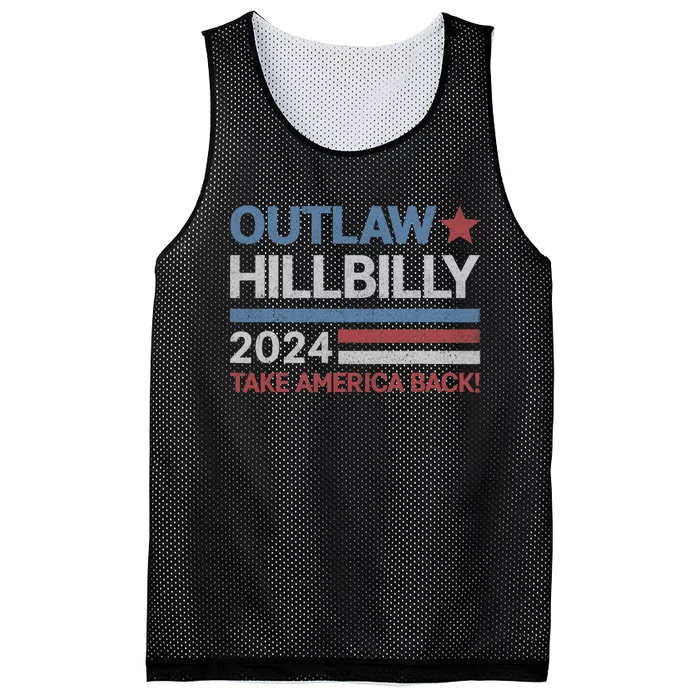 Trump Vance 2024 Donald Trump J.D. Vance Outlaw Hillbilly Mesh Reversible Basketball Jersey Tank