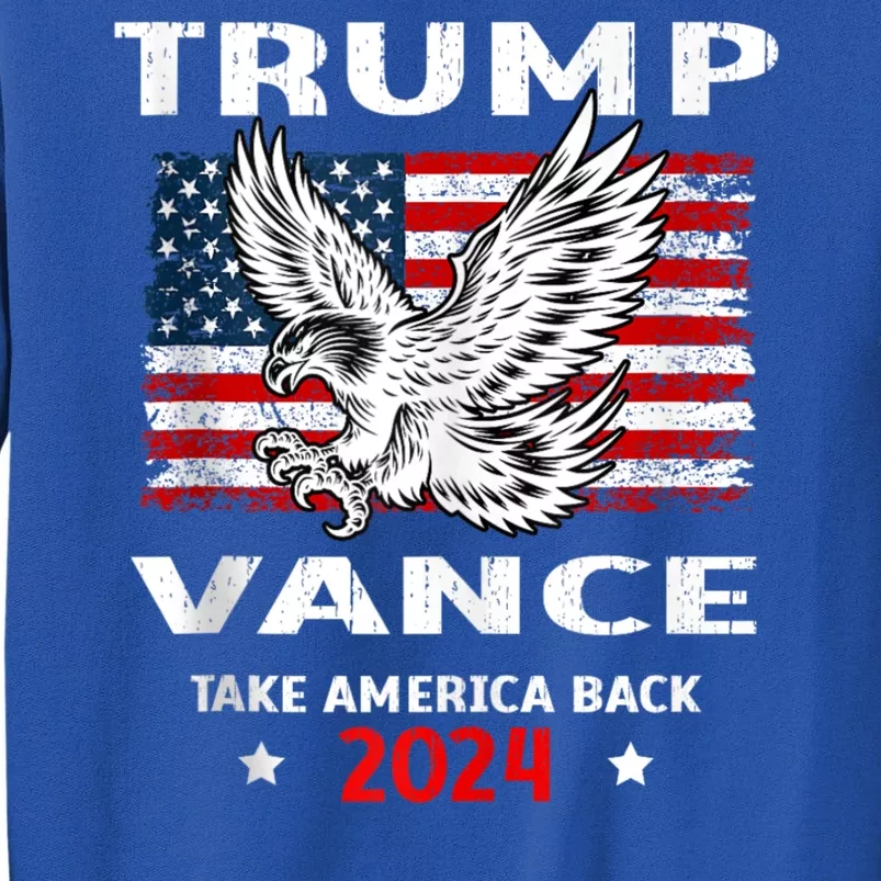 Trump Vance 2024 Eagle Usa Flag Print Tall Sweatshirt