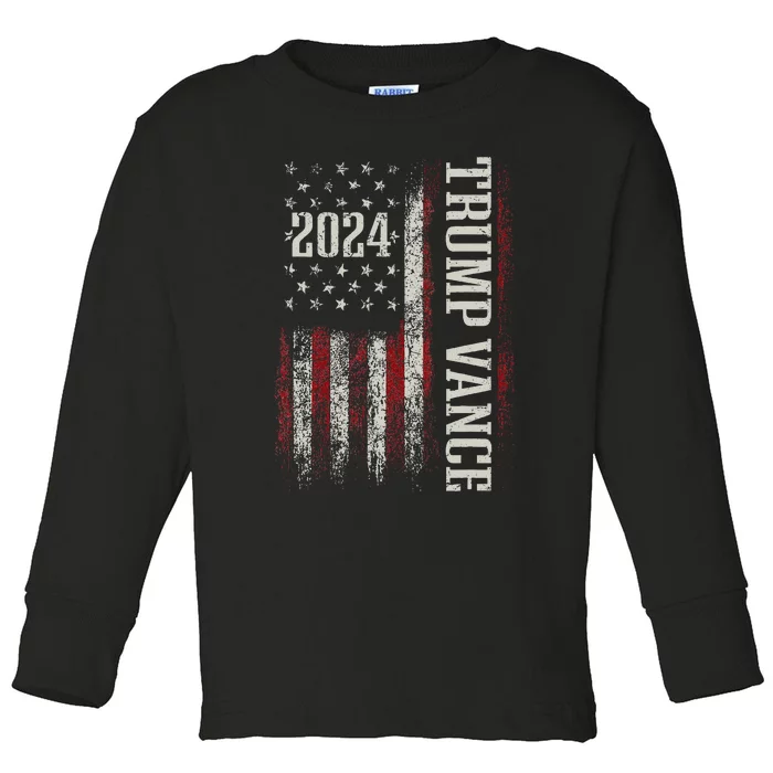 Trump Vance 2024 Toddler Long Sleeve Shirt