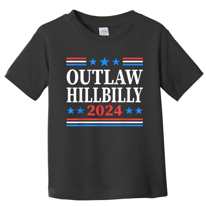 Trump Vance 2024 Outlaw Hillbilly Us Flag Vintage Toddler T-Shirt