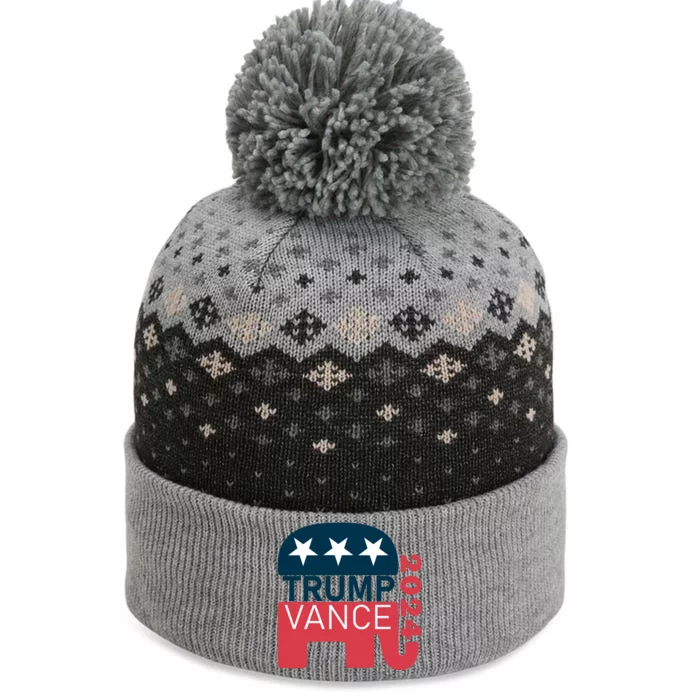 Trump Vance 2024 President Vote Usa Election Maga Gift The Baniff Cuffed Pom Beanie