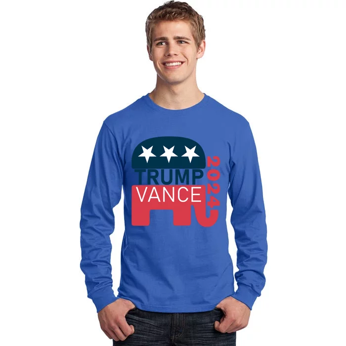 Trump Vance 2024 President Vote Usa Election Maga Gift Tall Long Sleeve T-Shirt