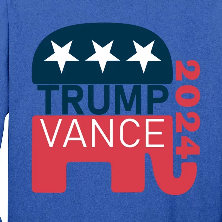 Trump Vance 2024 President Vote Usa Election Maga Gift Tall Long Sleeve T-Shirt