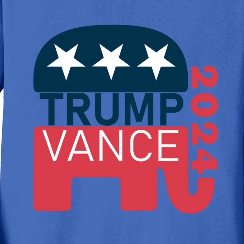 Trump Vance 2024 President Vote Usa Election Maga Gift Kids Long Sleeve Shirt