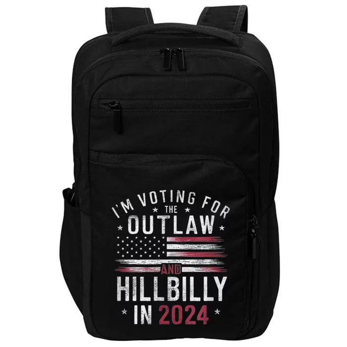 Trump Vance 2024 Outlaw Hillbilly Us Flag Vintage Impact Tech Backpack