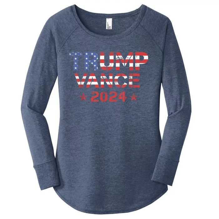 Trump Vance 2024 Vintage Patriotic Women's Perfect Tri Tunic Long Sleeve Shirt