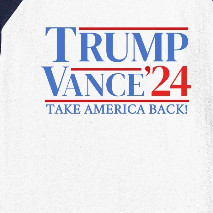 Trump Vance 24 Take America Back Baseball Sleeve Shirt