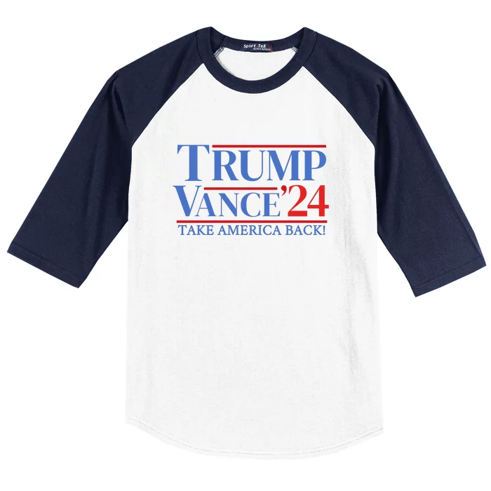 Trump Vance 24 Take America Back Baseball Sleeve Shirt