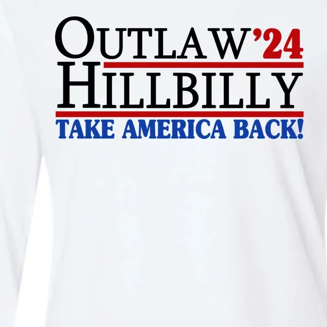 Trump Vance 2024 Outlaw Hillbilly Take America Back Womens Cotton Relaxed Long Sleeve T-Shirt