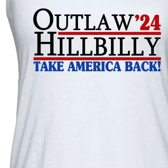 Trump Vance 2024 Outlaw Hillbilly Take America Back Ladies Essential Flowy Tank