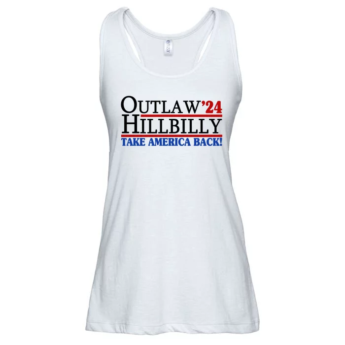 Trump Vance 2024 Outlaw Hillbilly Take America Back Ladies Essential Flowy Tank